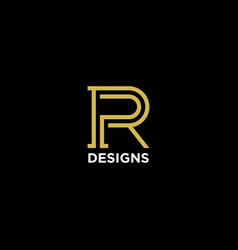 Letter Rp Or Pr Luxury Monogram Logo Design