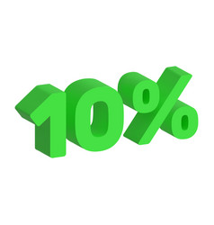 Sale 3d Icon Green Matte 10 Percent Off Sign 3d