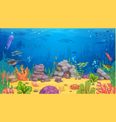 Cartoon Underwater Landscape Background