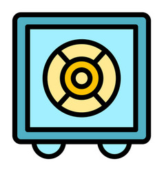 Deposit Room Storage Safe Icon Flat