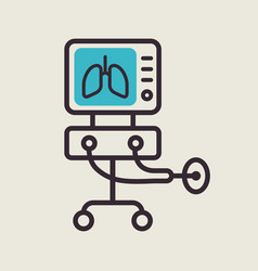 Icu Ventilator Icon Medical Therapy For Lungs