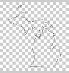 Michigan Shape United States Of America Flat