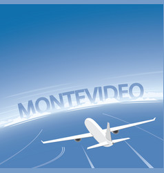 Montevideo Skyline Flight Destination