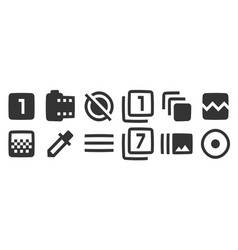 Set Of 12 Icons Hardware Of Thin Line Icons