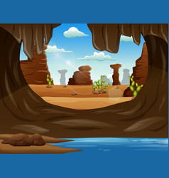 Cave Entrance In Desert