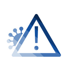 Covid Molecule Warning Sign Icon