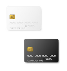 Credit Plastic Card With Emv Chip Mock Up