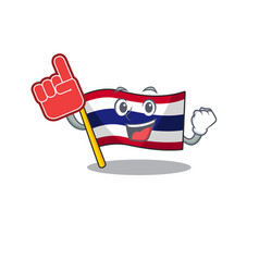 Foam Finger Flag Thailand Cartoon Is Hoisted