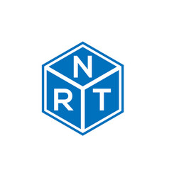 Nrt Letter Logo Design On Black Background