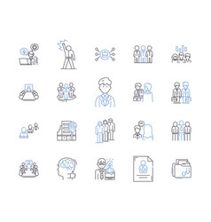 Company Office Outline Icons Collection Office