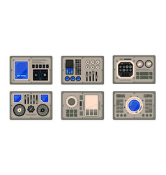 Control Panel Spaceship Ui Dashboard Round