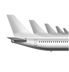 3d Blank Glossy White Airplane Or Airliner Tail