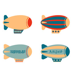 Classic Steampunk Dirigibles Clipart Collection