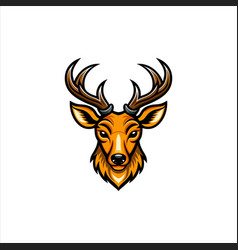 Deer Head Mascot Isolated