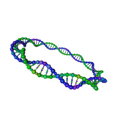 Dna Strand In Form Circle Pointillism Style