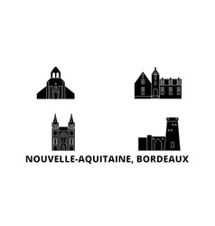 France Bordeaux Flat Travel Skyline Set