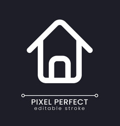 Home Page Pixel Perfect White Linear Ui Icon