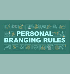 Personal Branding Rules Word Concepts Banner