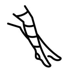 Stockings Heels Icon Outline Woman