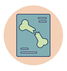 Bone Fracture X-ray Scan Flat Icon Medicine