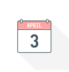 3rd April Calendar Icon April 3 Calendar Date