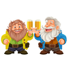 Cheerful Old Men Celebrating With Beer