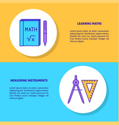 Learning Maths Flyer Set With Place For Text