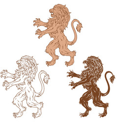 Rampant Lion Heraldic Design