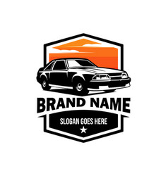 1990 Mustang Car Logo Silhouette Design