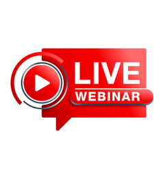 Live Webinar Red Catchy Banner In Frame