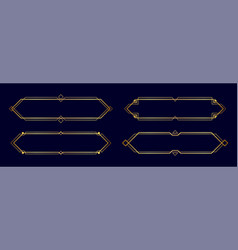 Art Deco Frames Golden Elegant Antique Borders