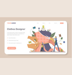 Fashion Designer Web Banner Or Landing Page