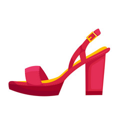 Female Open Toe Platform Heel Sandal Isolated