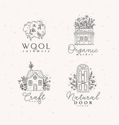 Hand Drawn Sheep Store House Door Labels