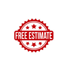 Red Free Estimate Rubber Stamp Seal