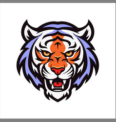 Tiger Head Simple Mascot Logo Template Icon