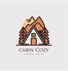 Cabin Logo Template Of A Log