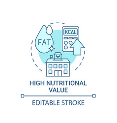 High Nutritional Value Concept Icon