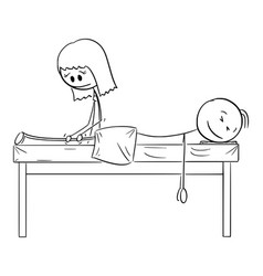 Leg Massage Therapy Cartoon Stick Figure