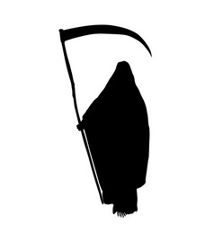 Grim Reaper With Scythe Silhouette