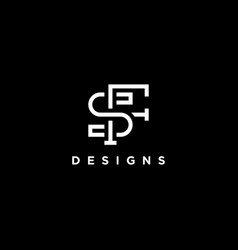 Letter Sf Or Fs Luxury Monogram Logo Design