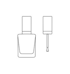 Nail Polish Outline Icon On White Background