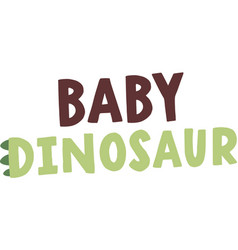 Baby Dinosaur Lettering Sticker