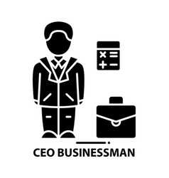 Ceo Businessman Icon Black Sign