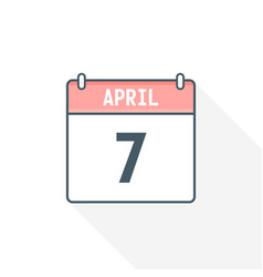 7th April Calendar Icon April 7 Calendar Date