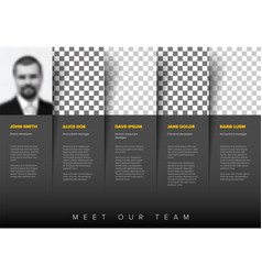 Company Meet The Team Dark Presentation Template