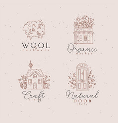 Hand Drawn Sheep Store House Door Labels