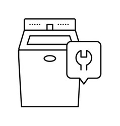 Ice Maker Repair Line Icon