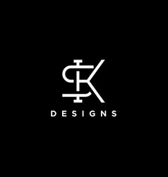 Letter Sk Or Ks Luxury Monogram Logo Design