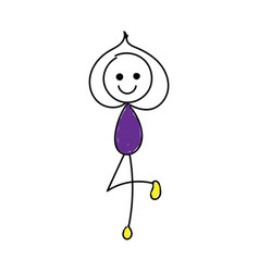 Stick Figure Happy Jumping Celebrating